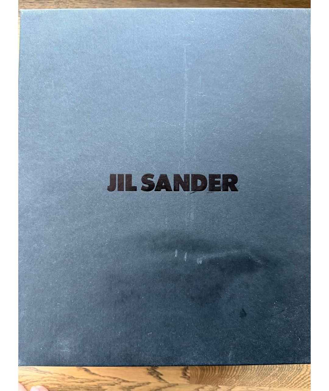 JIL SANDER Черные кожаные сандалии, фото 5