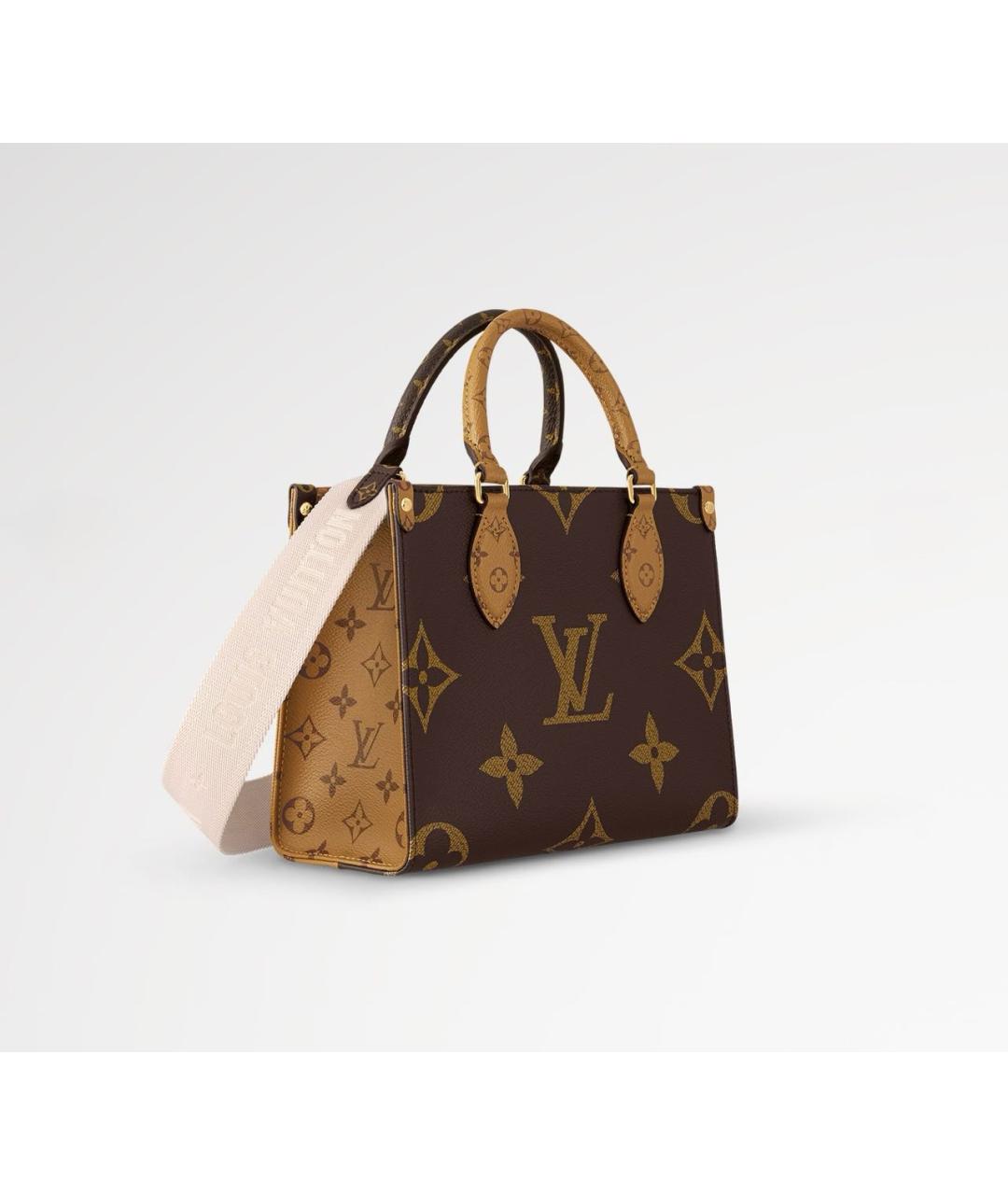 LOUIS VUITTON Коричневая кожаная сумка тоут, фото 2