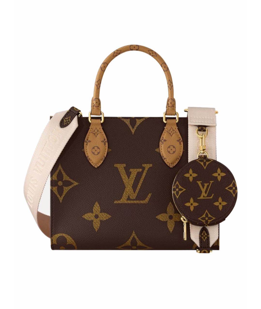 LOUIS VUITTON Коричневая кожаная сумка тоут, фото 1