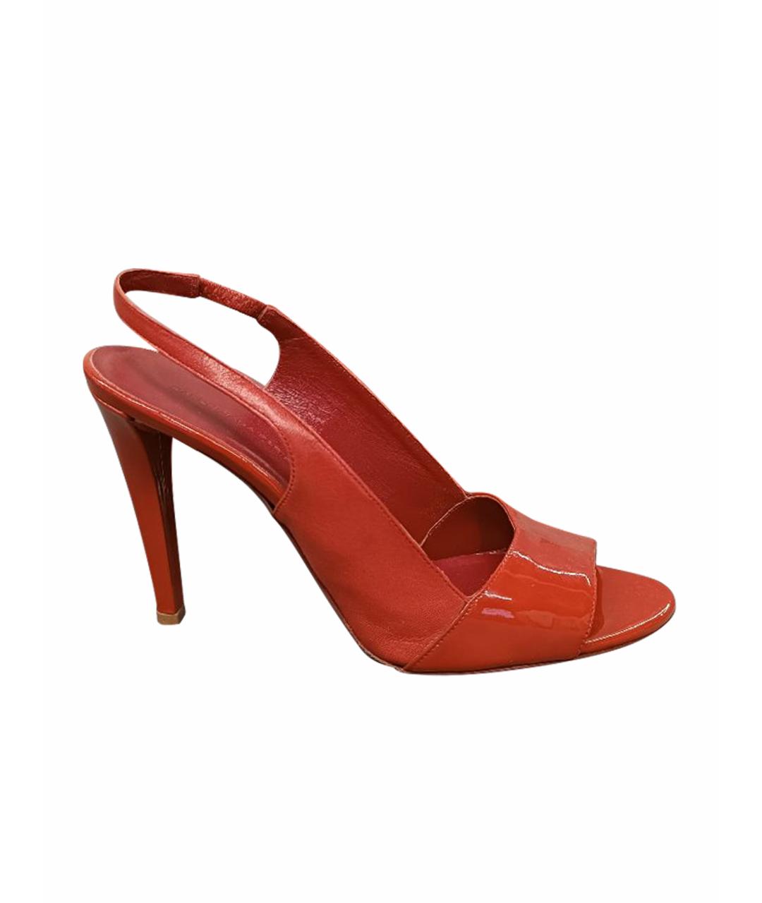 BALENCIAGA Красные босоножки из лакированной кожи, фото 1