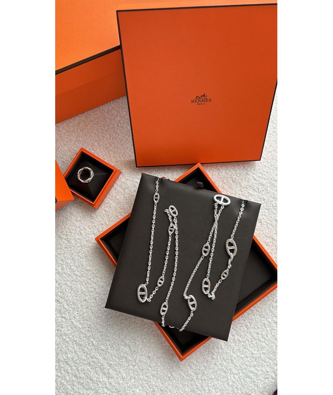 HERMES Серебряное серебряное колье, фото 2