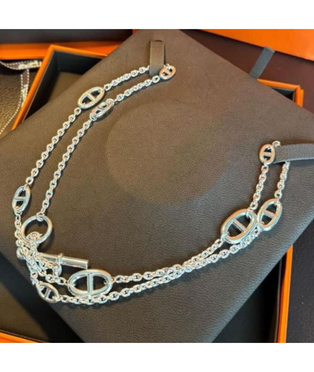 HERMES Серебряное серебряное колье, фото 3