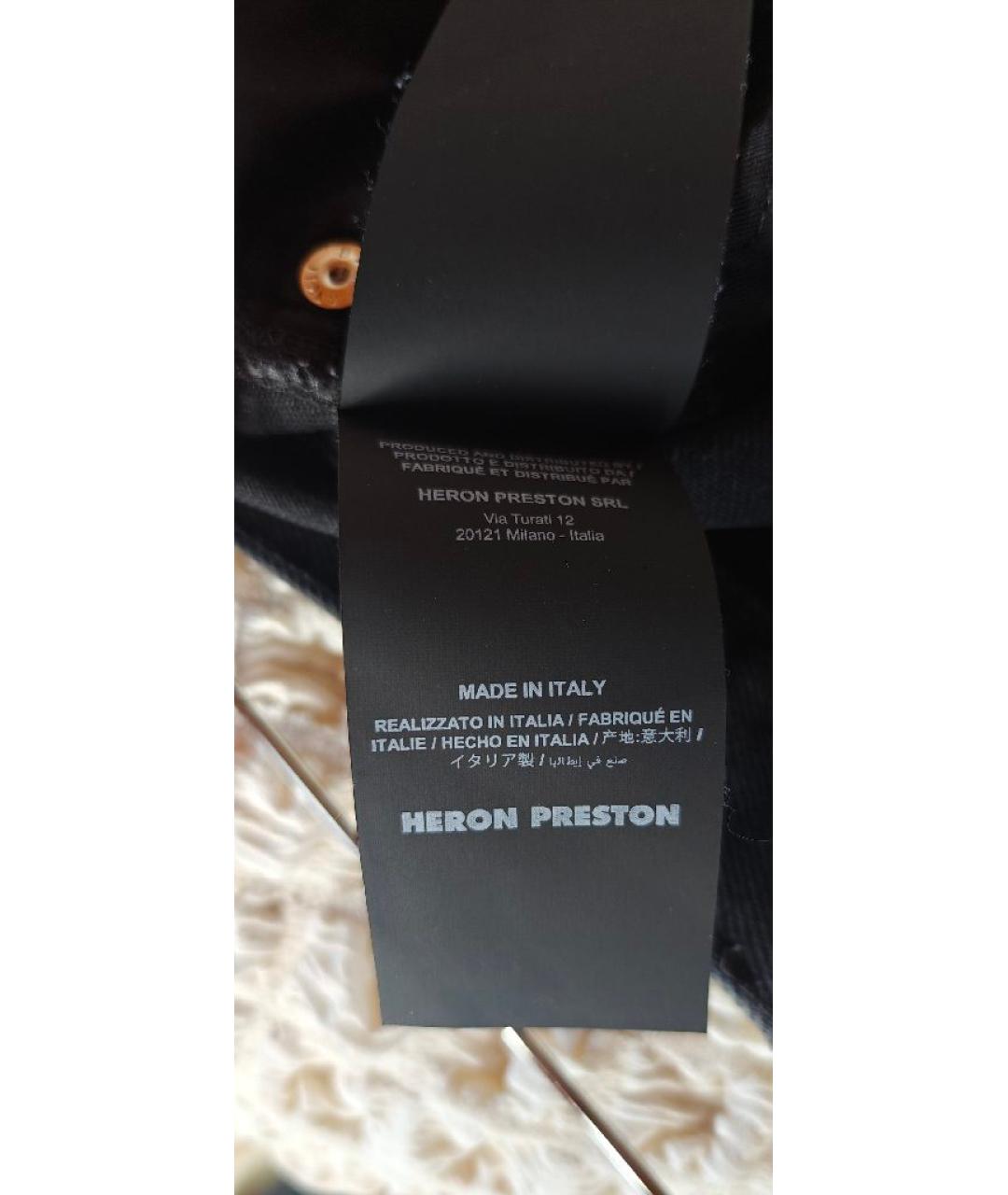 HERON PRESTON Черные хлопковые прямые джинсы, фото 6