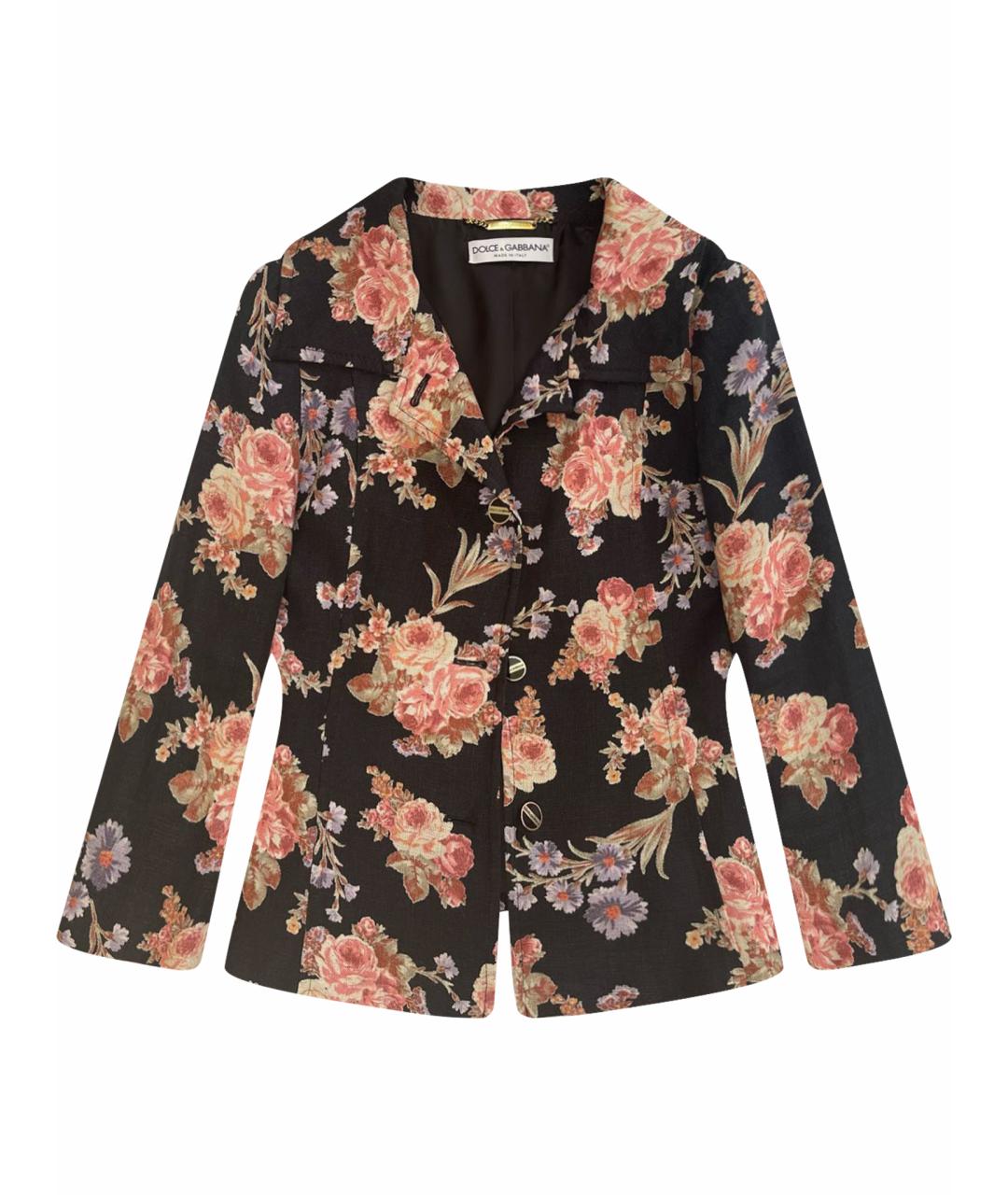 DOLCE&GABBANA Мульти льняной жакет/пиджак, фото 1