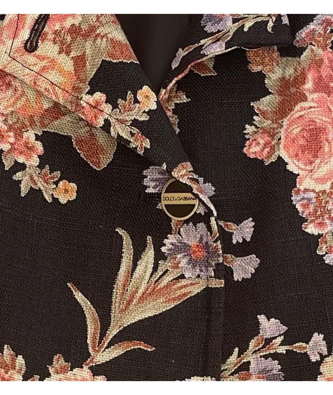 DOLCE&GABBANA Мульти льняной жакет/пиджак, фото 5