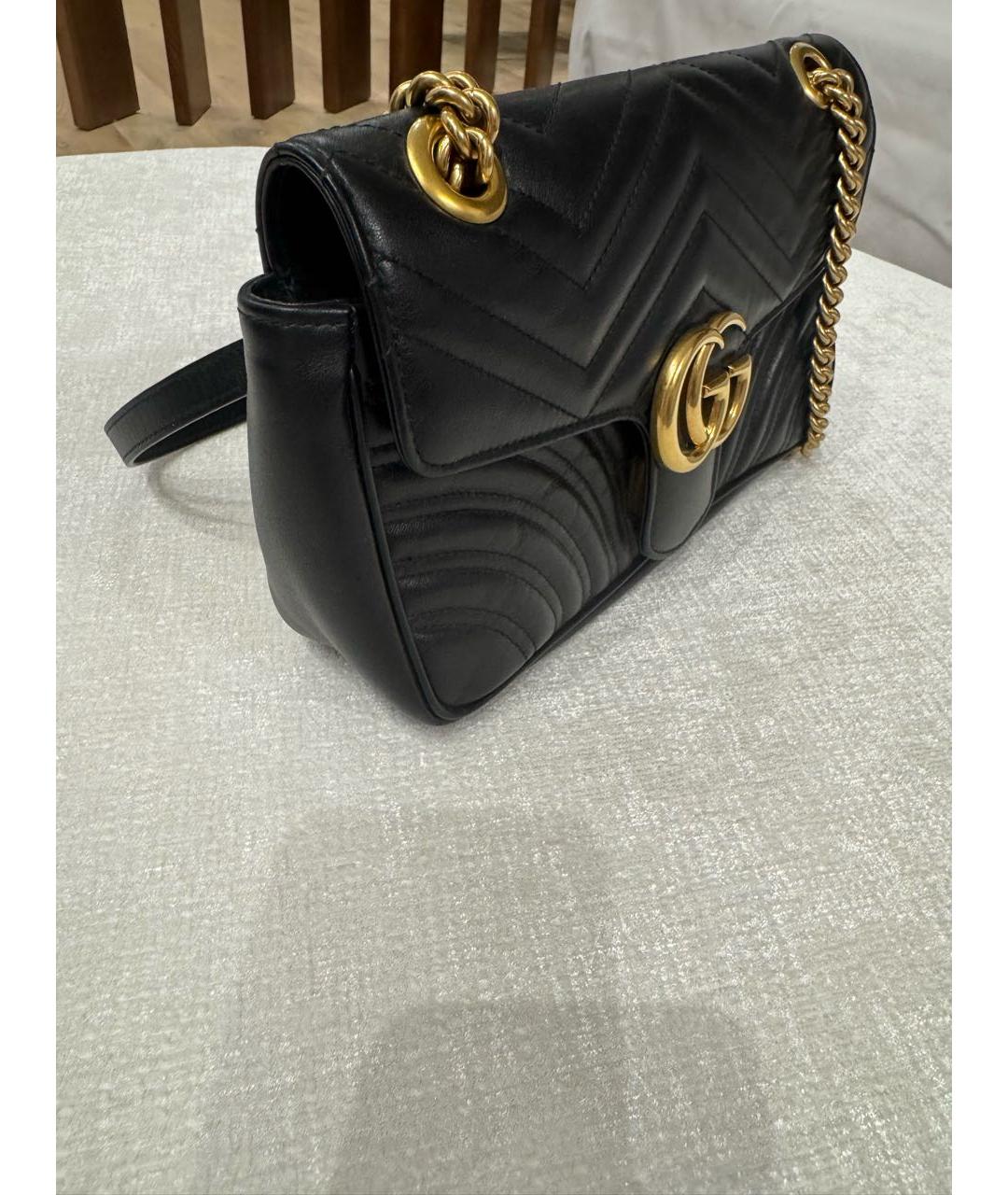 GUCCI Черная кожаная сумка через плечо, фото 2