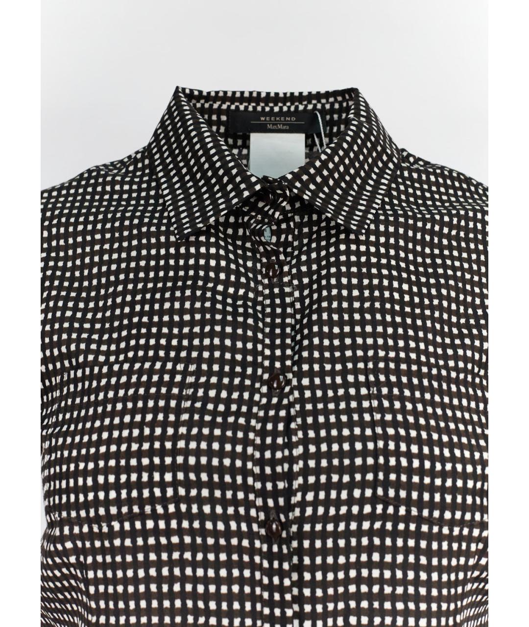 MAX MARA Черная шелковая блузы, фото 4