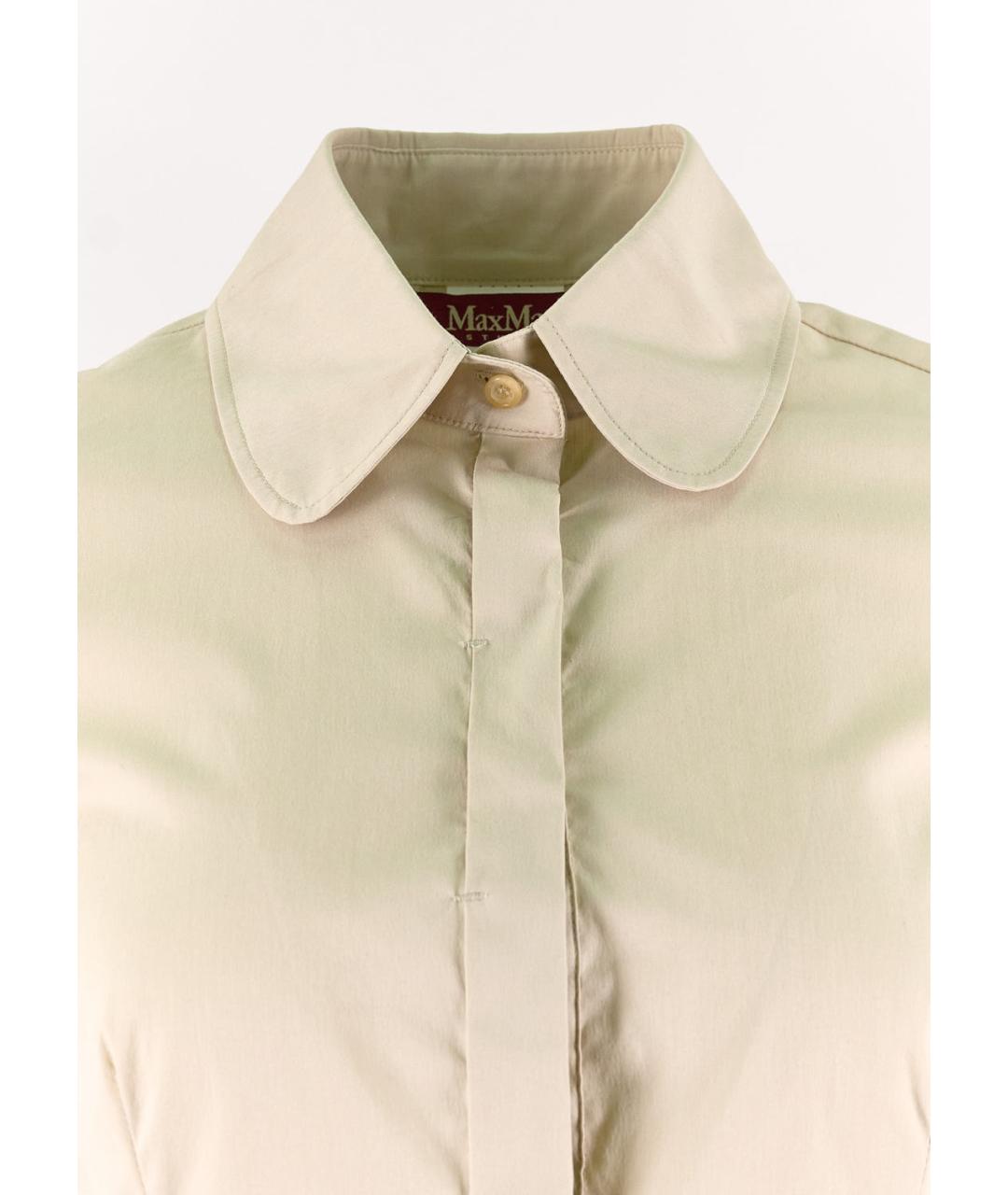 MAX MARA Бежевая хлопковая блузы, фото 4