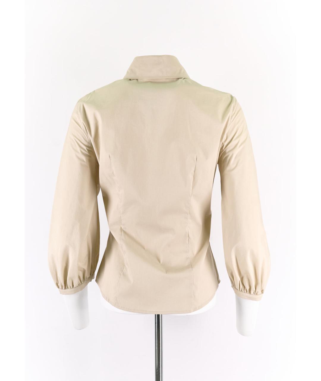 MAX MARA Бежевая хлопковая блузы, фото 2