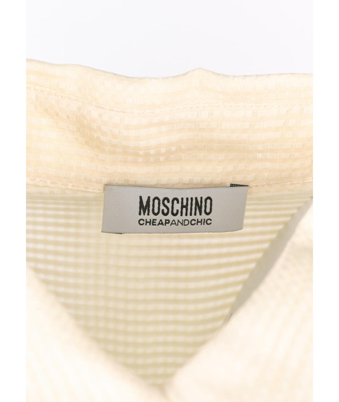 MOSCHINO Бежевая шелковая блузы, фото 3