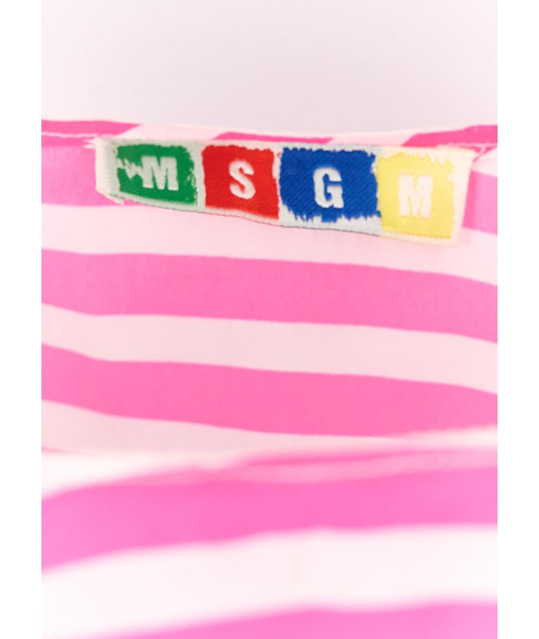 MSGM Розовая шелковая блузы, фото 3