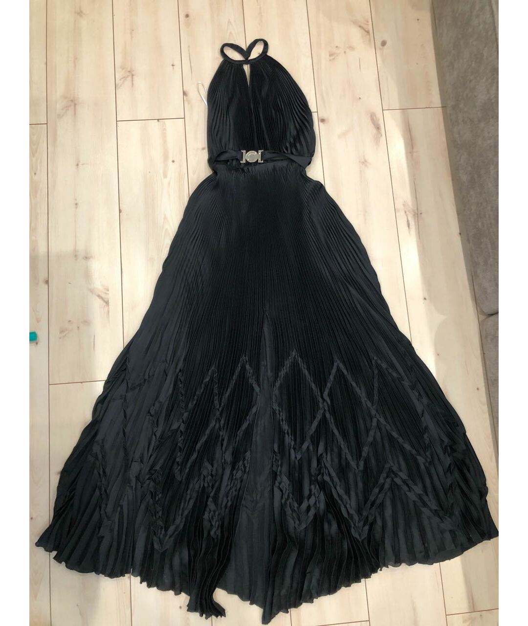 VERSACE COLLECTION Черное синтетическое вечернее платье, фото 8