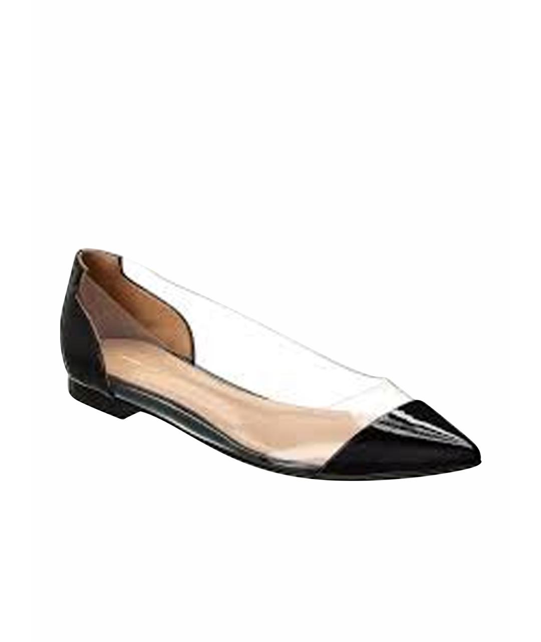GIANVITO ROSSI Черные балетки из лакированной кожи, фото 1