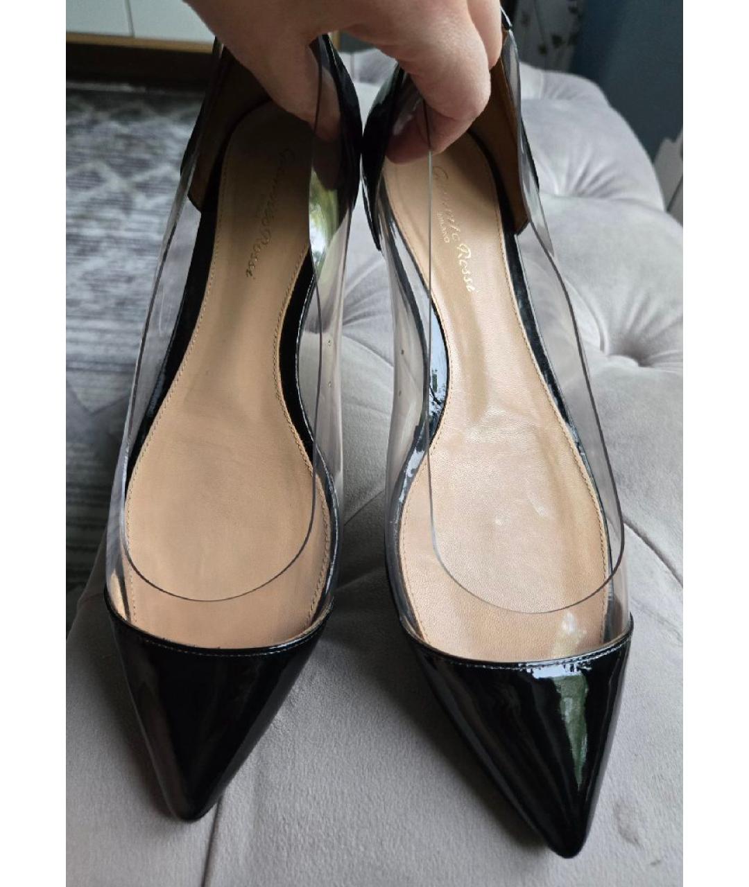 GIANVITO ROSSI Черные балетки из лакированной кожи, фото 2