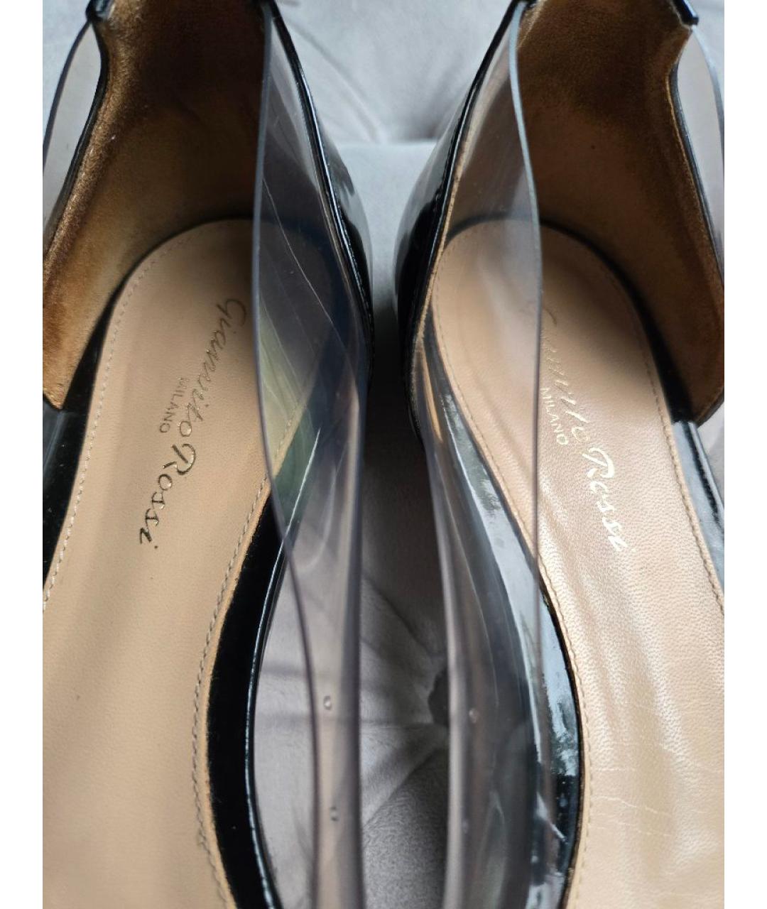 GIANVITO ROSSI Черные балетки из лакированной кожи, фото 7