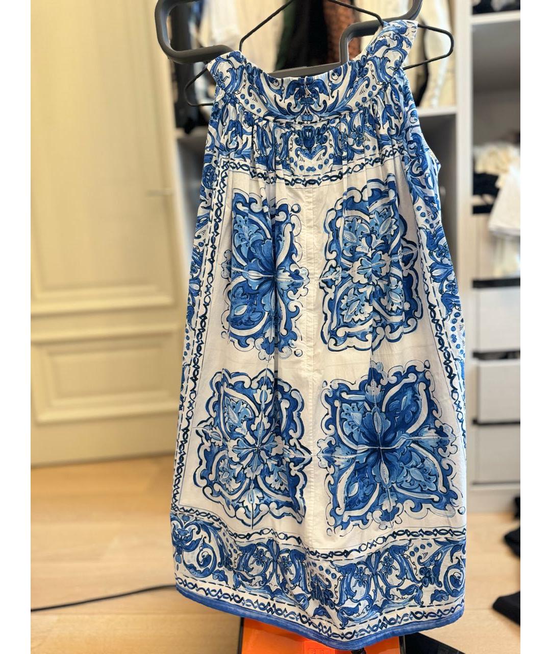 DOLCE&GABBANA Белый хлопковый сарафан, фото 2