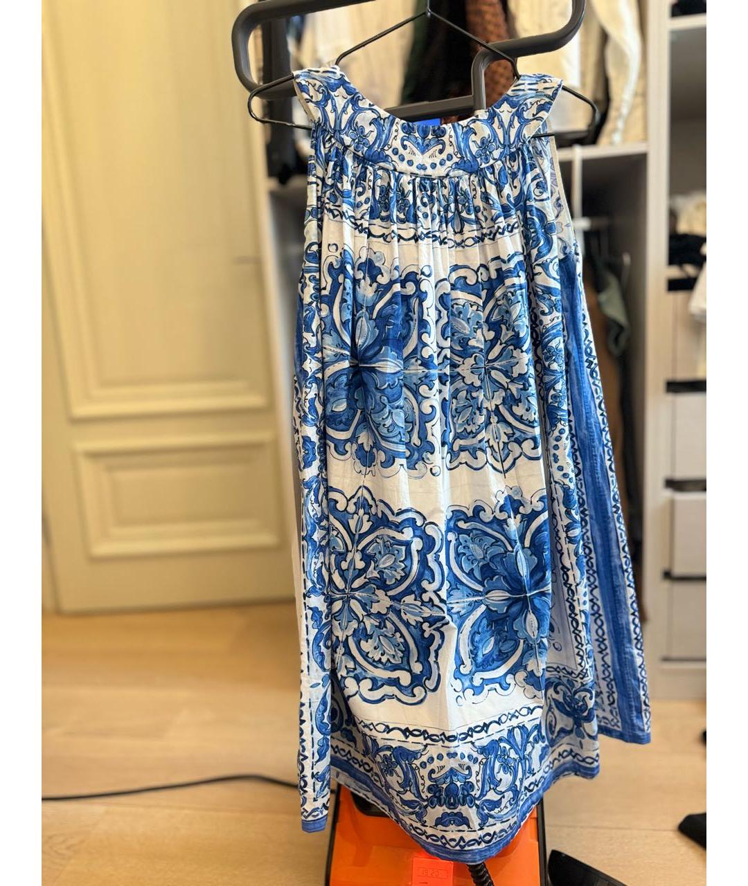 DOLCE&GABBANA Белый хлопковый сарафан, фото 5