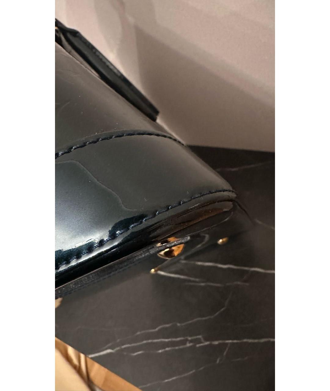 LOUIS VUITTON Зеленая сумка с короткими ручками из лакированной кожи, фото 7