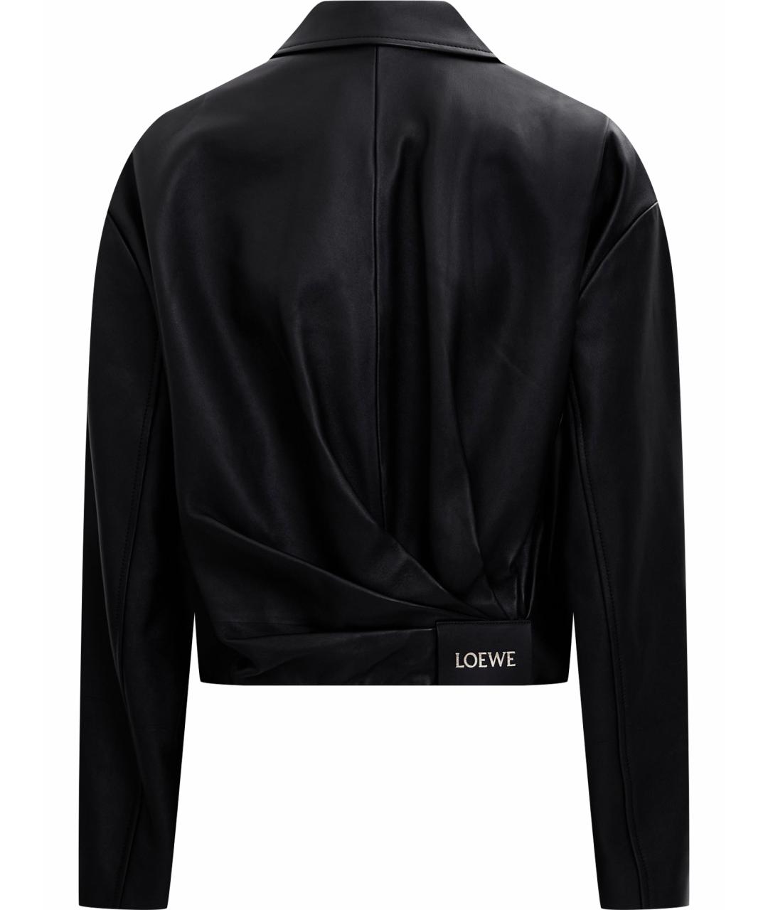 LOEWE Черная кожаная куртка, фото 9