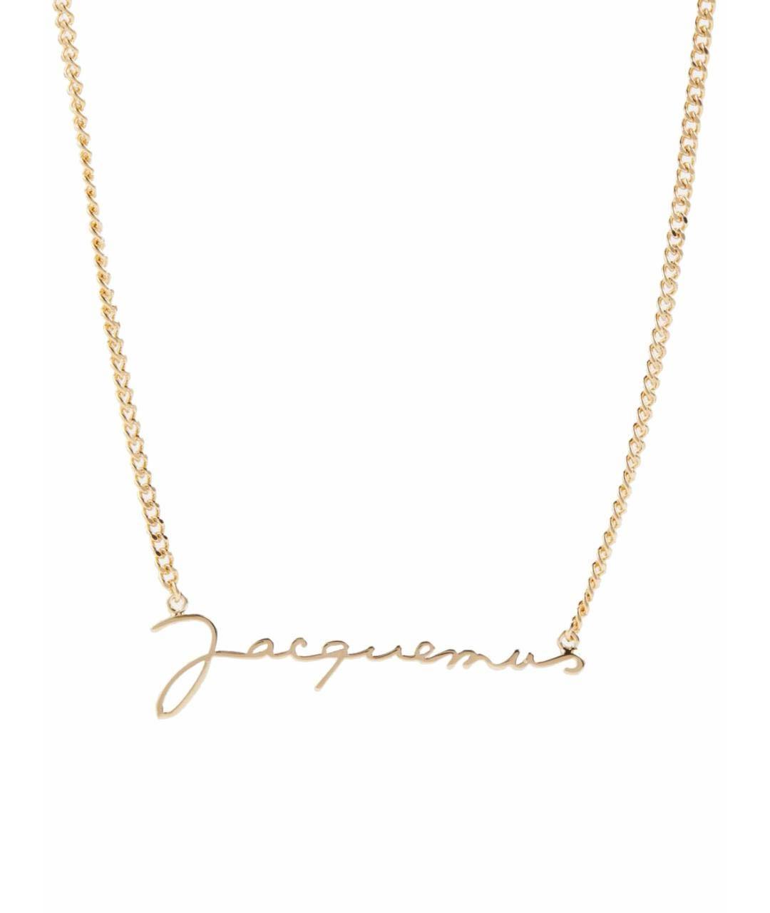 JACQUEMUS Золотая латунная подвеска, фото 1