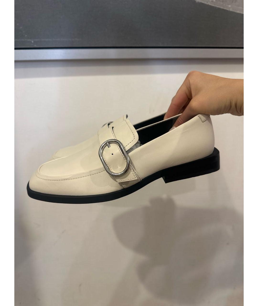 DKNY Белые кожаные лоферы, фото 3