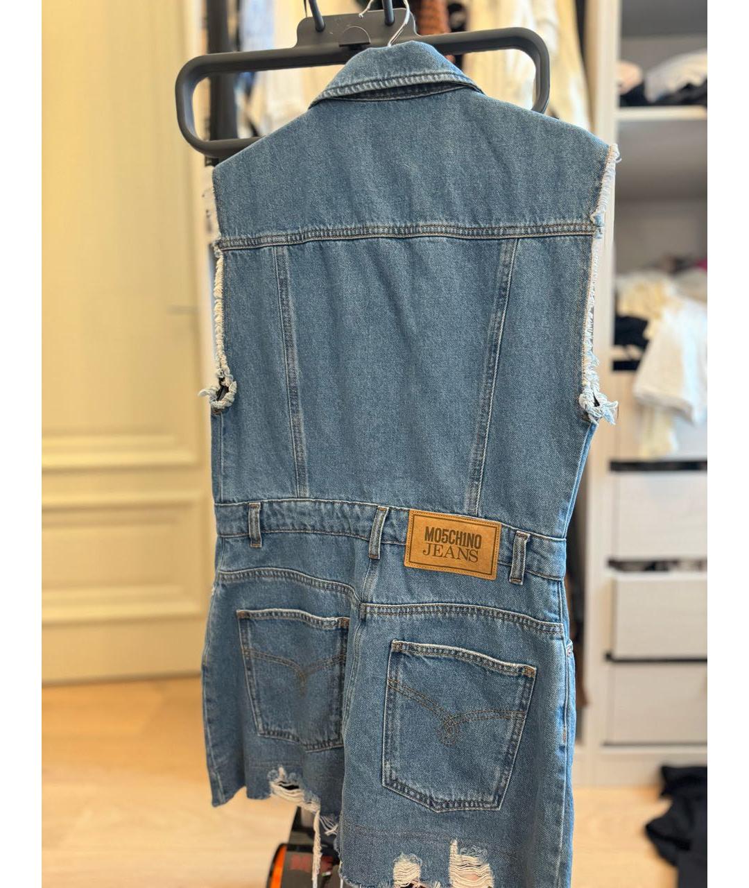 MOSCHINO Голубое деним платье, фото 2