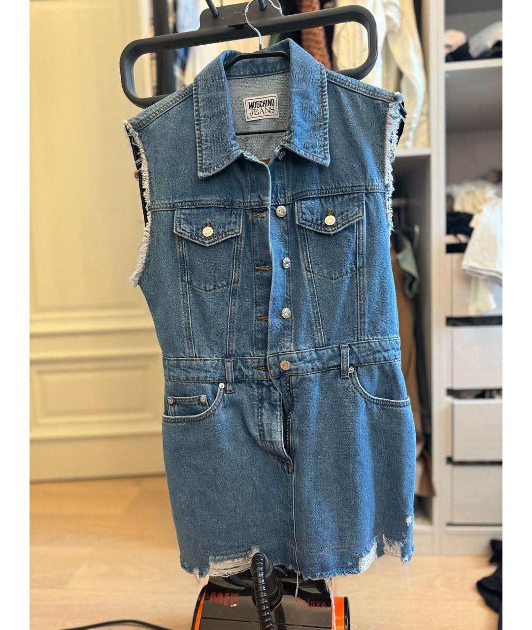 MOSCHINO Голубое деним платье, фото 5