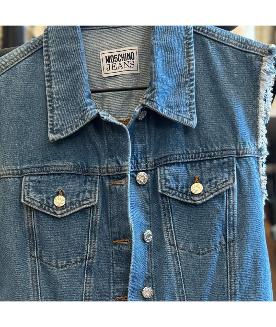 MOSCHINO Голубое деним платье, фото 4