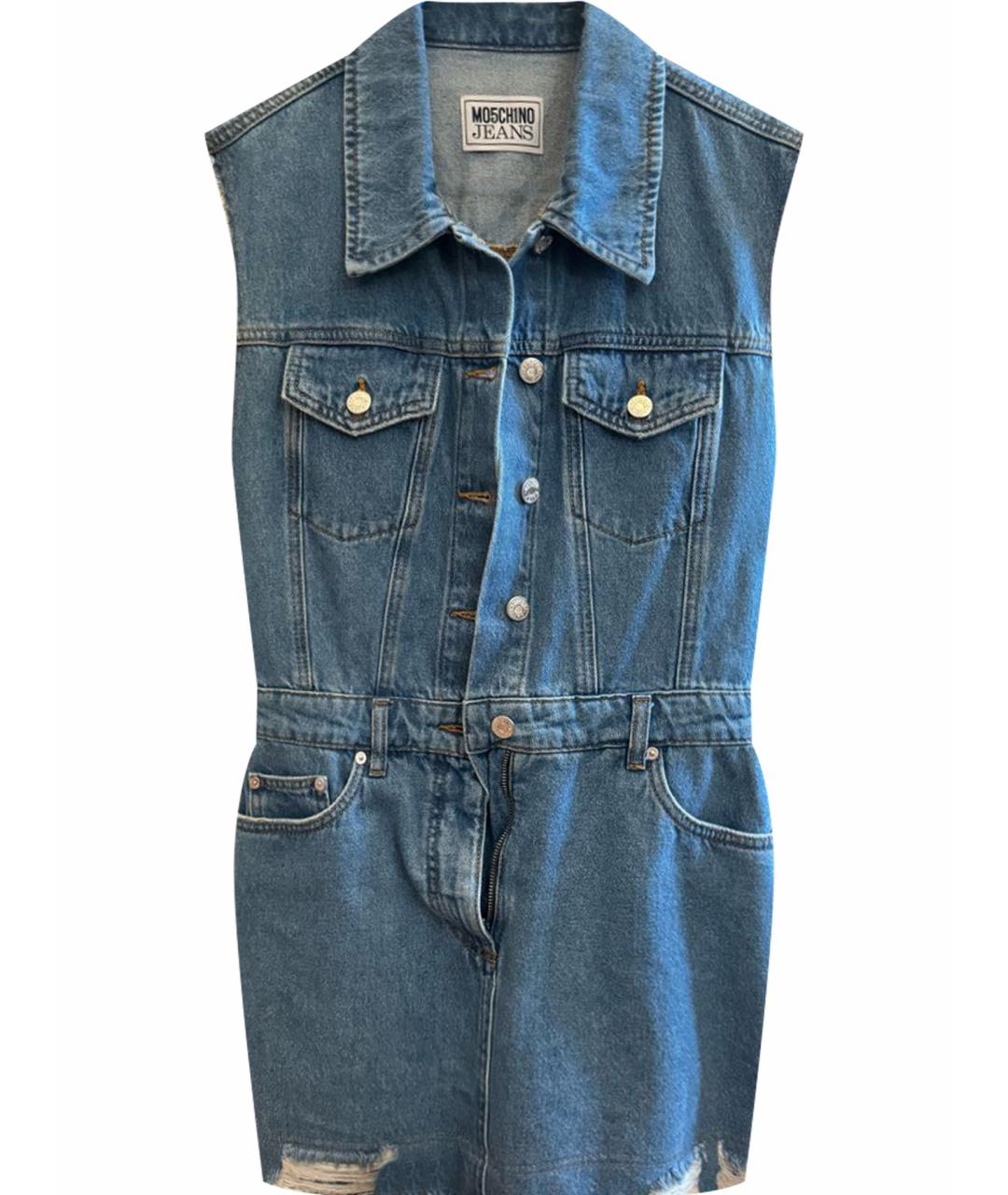 MOSCHINO Голубое деним платье, фото 1