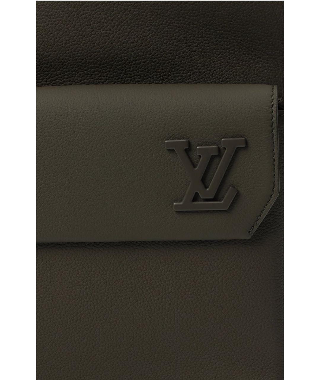 LOUIS VUITTON Хаки кожаный рюкзак, фото 7