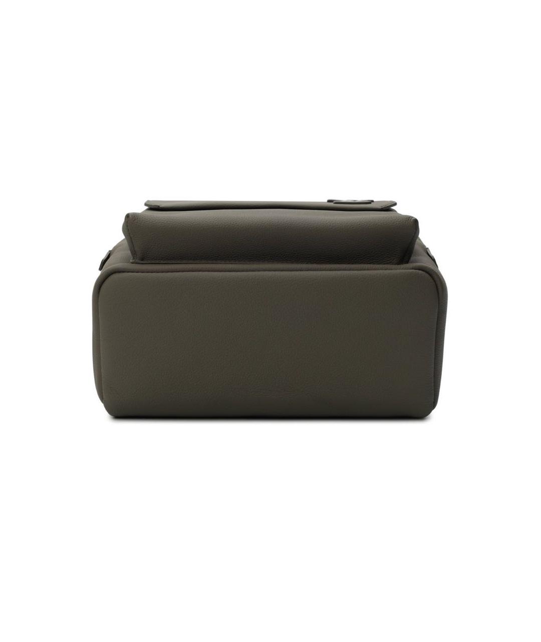 LOUIS VUITTON Хаки кожаный рюкзак, фото 6