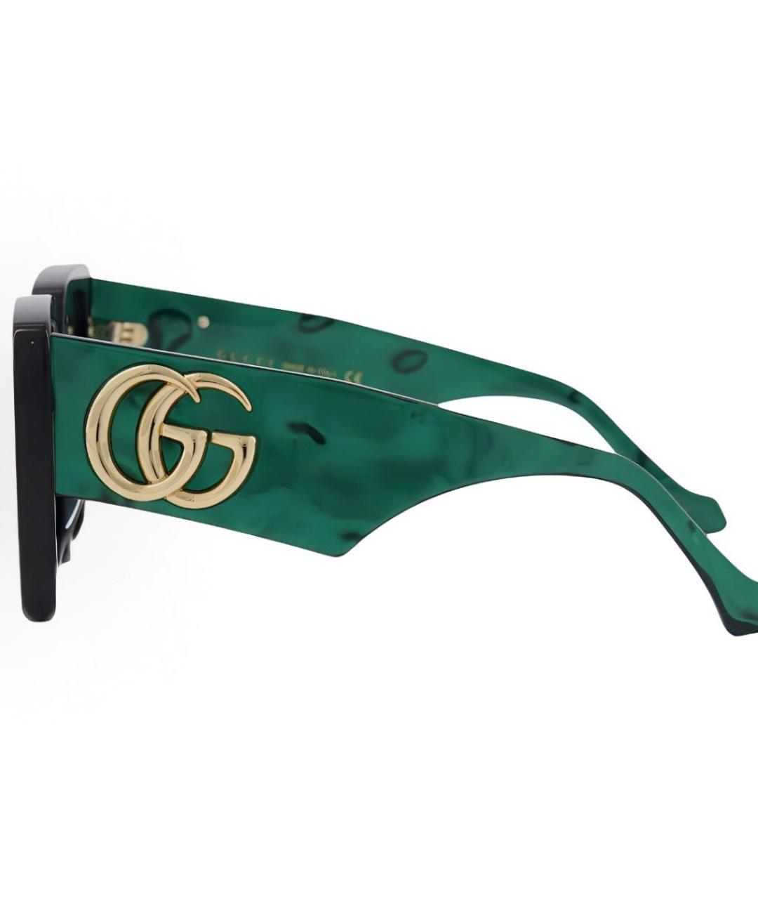 GUCCI Зеленые пластиковые солнцезащитные очки, фото 3