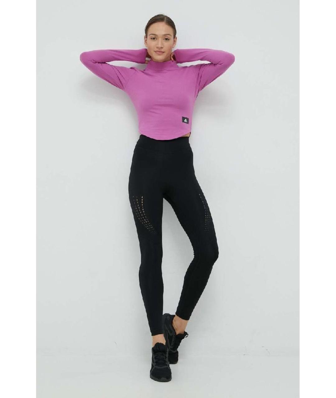 ADIDAS BY STELLA MCCARTNEY Черные полиэстеровые леггинсы и велосипедки, фото 3