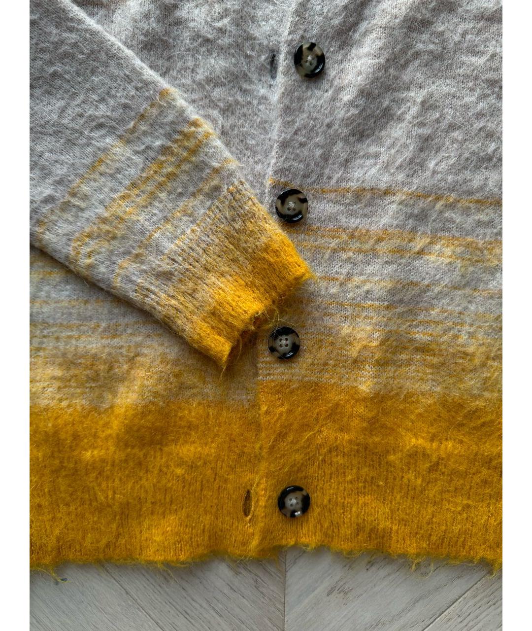 ACNE STUDIOS Коричневый шерстяной кардиган, фото 4