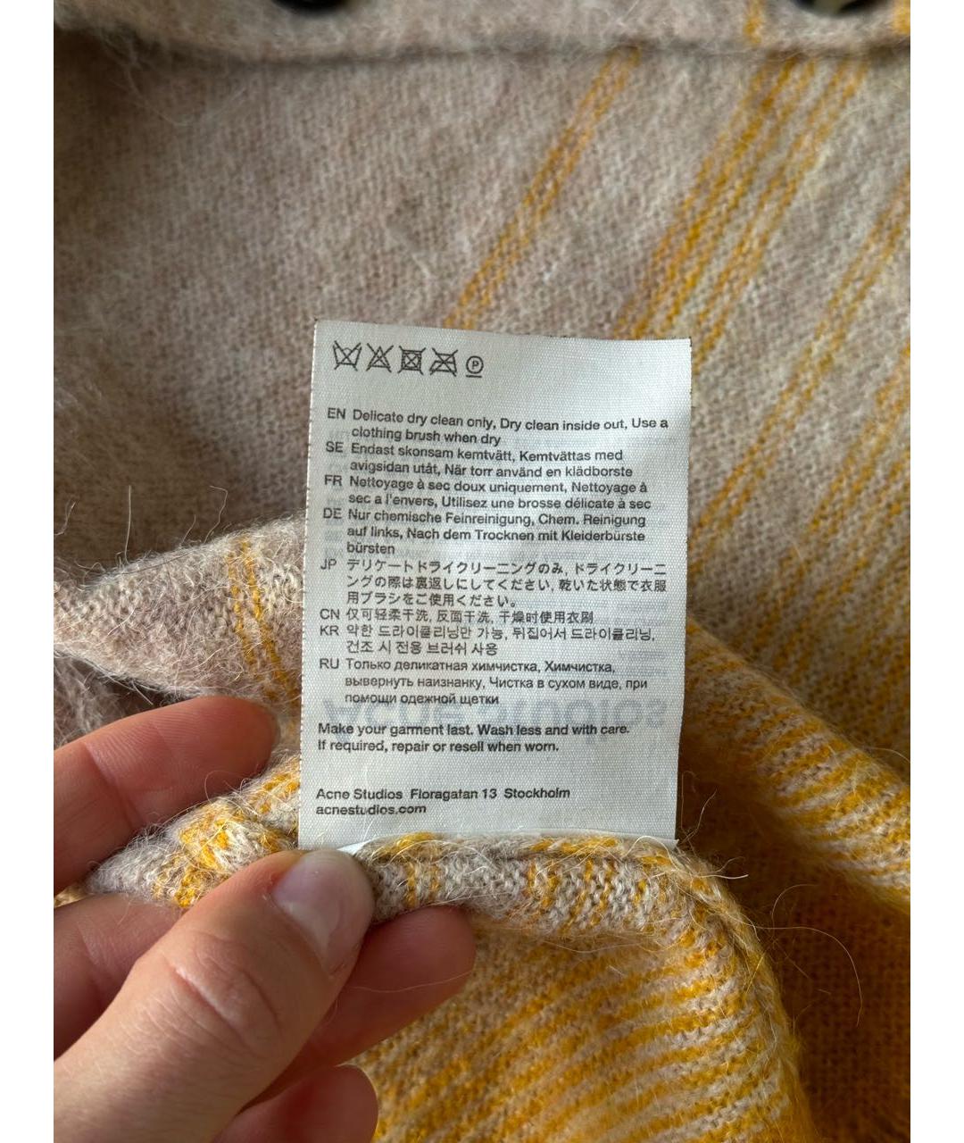 ACNE STUDIOS Коричневый шерстяной кардиган, фото 6