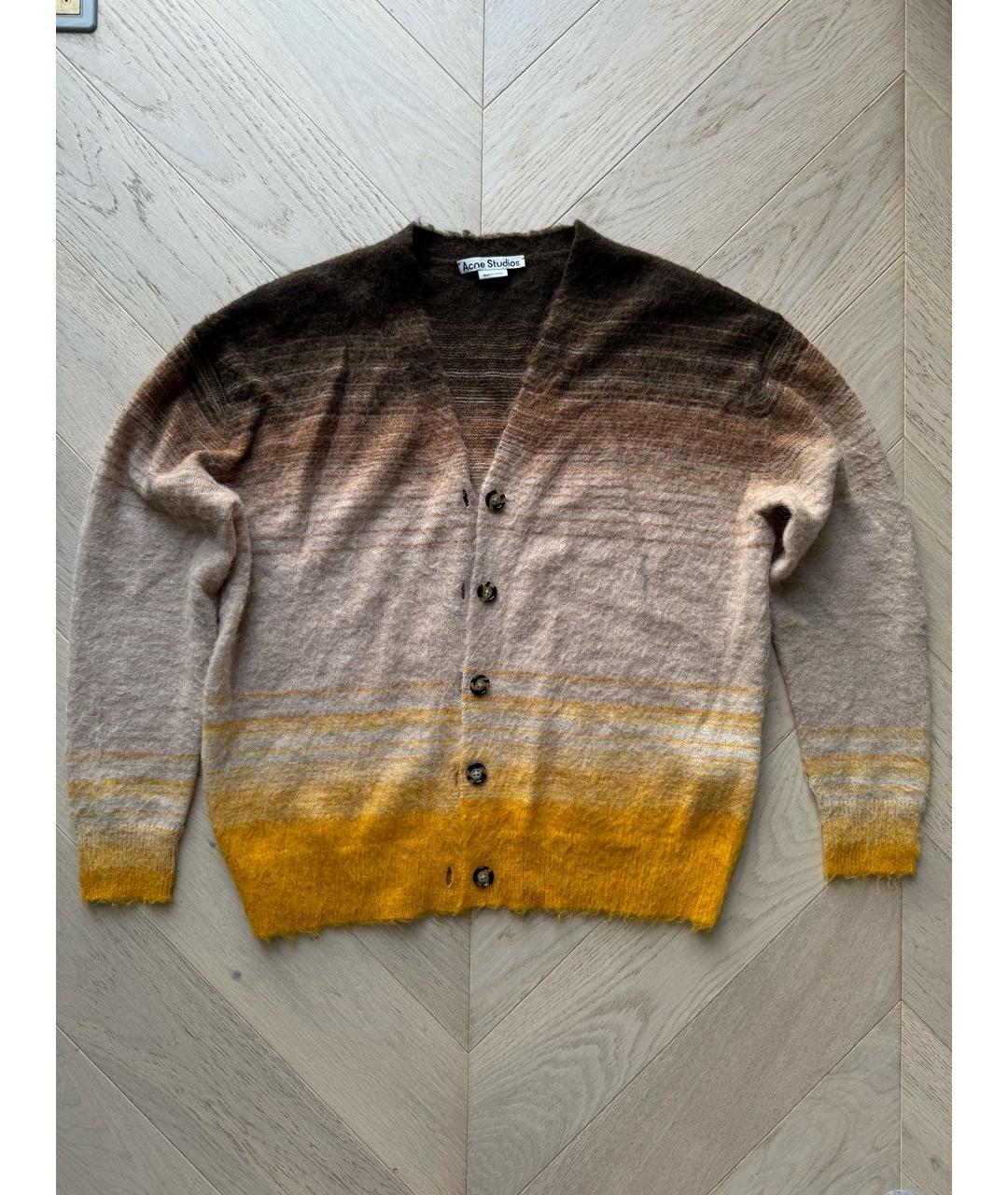 ACNE STUDIOS Коричневый шерстяной кардиган, фото 8