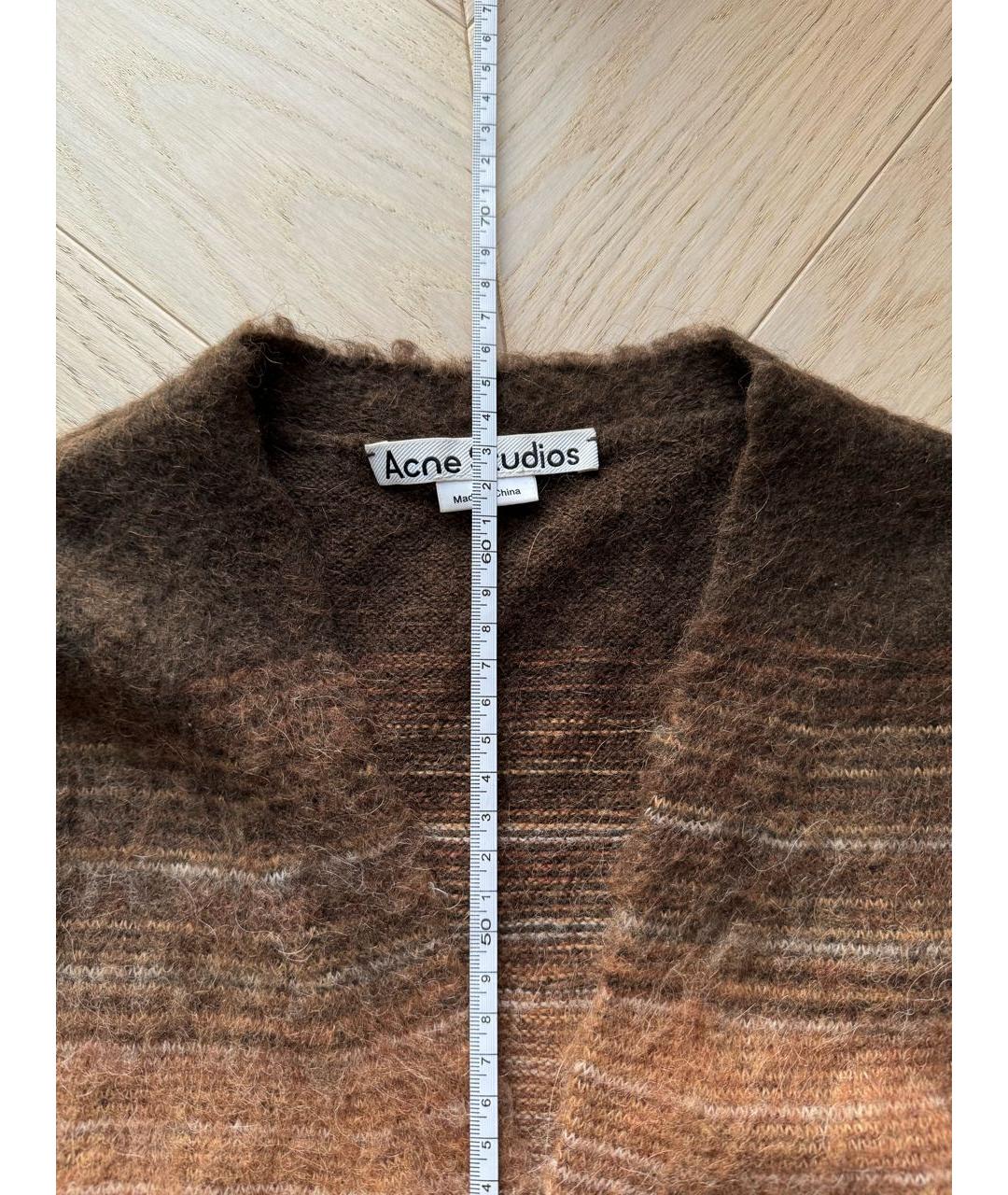 ACNE STUDIOS Коричневый шерстяной кардиган, фото 3