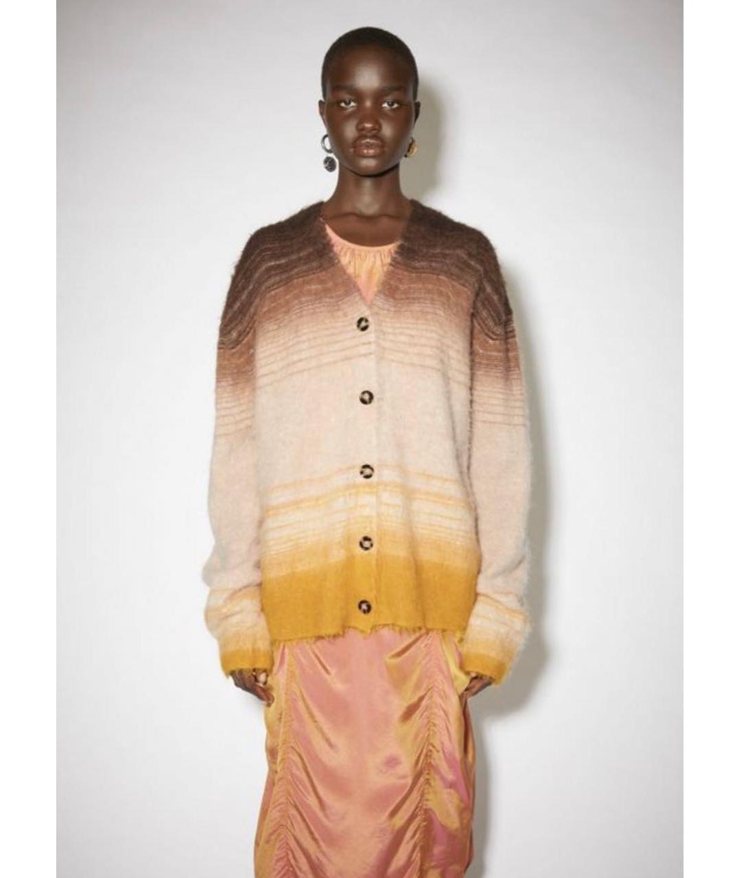 ACNE STUDIOS Коричневый шерстяной кардиган, фото 7