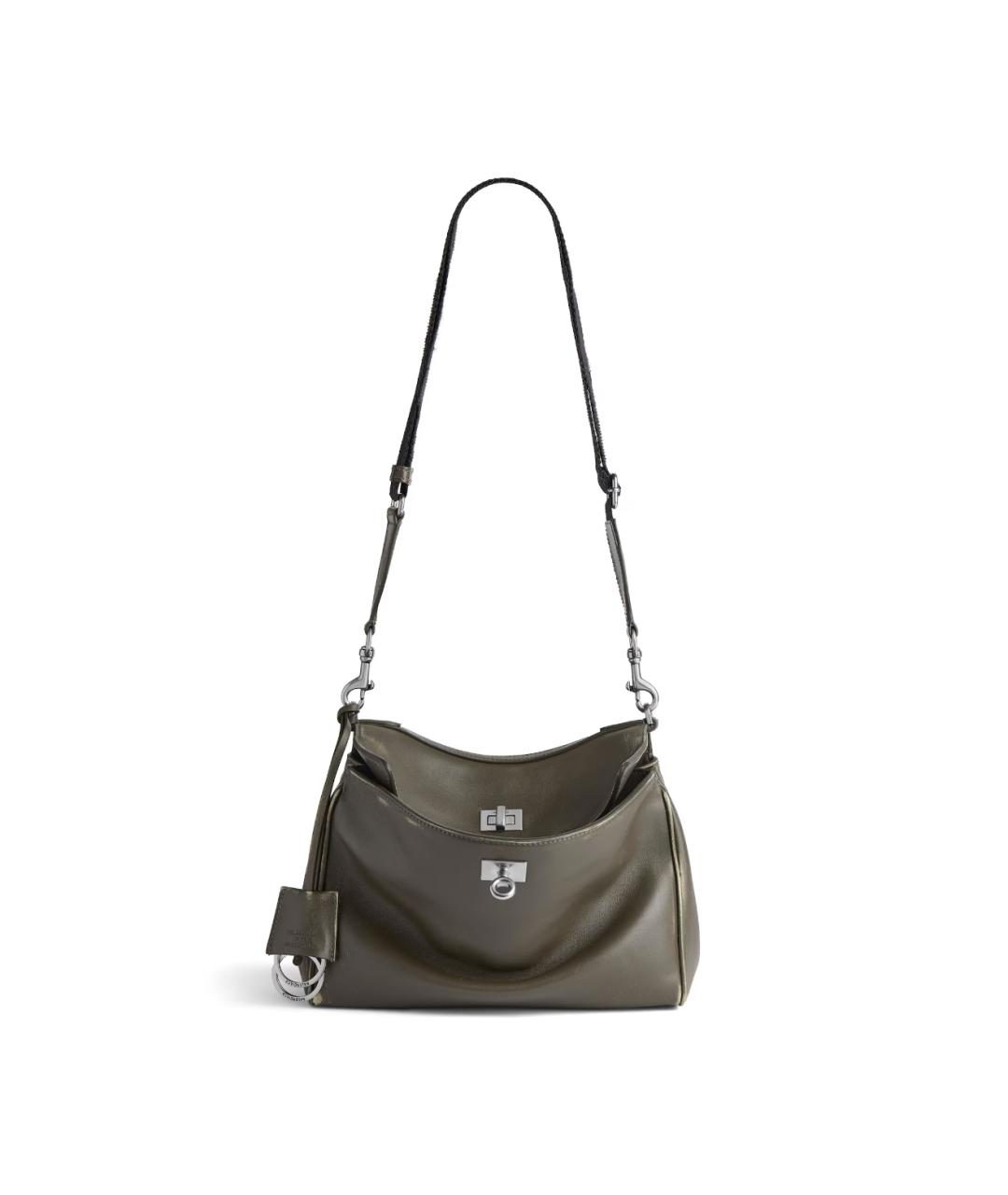 BALENCIAGA Зеленая кожаная сумка на плечо, фото 1