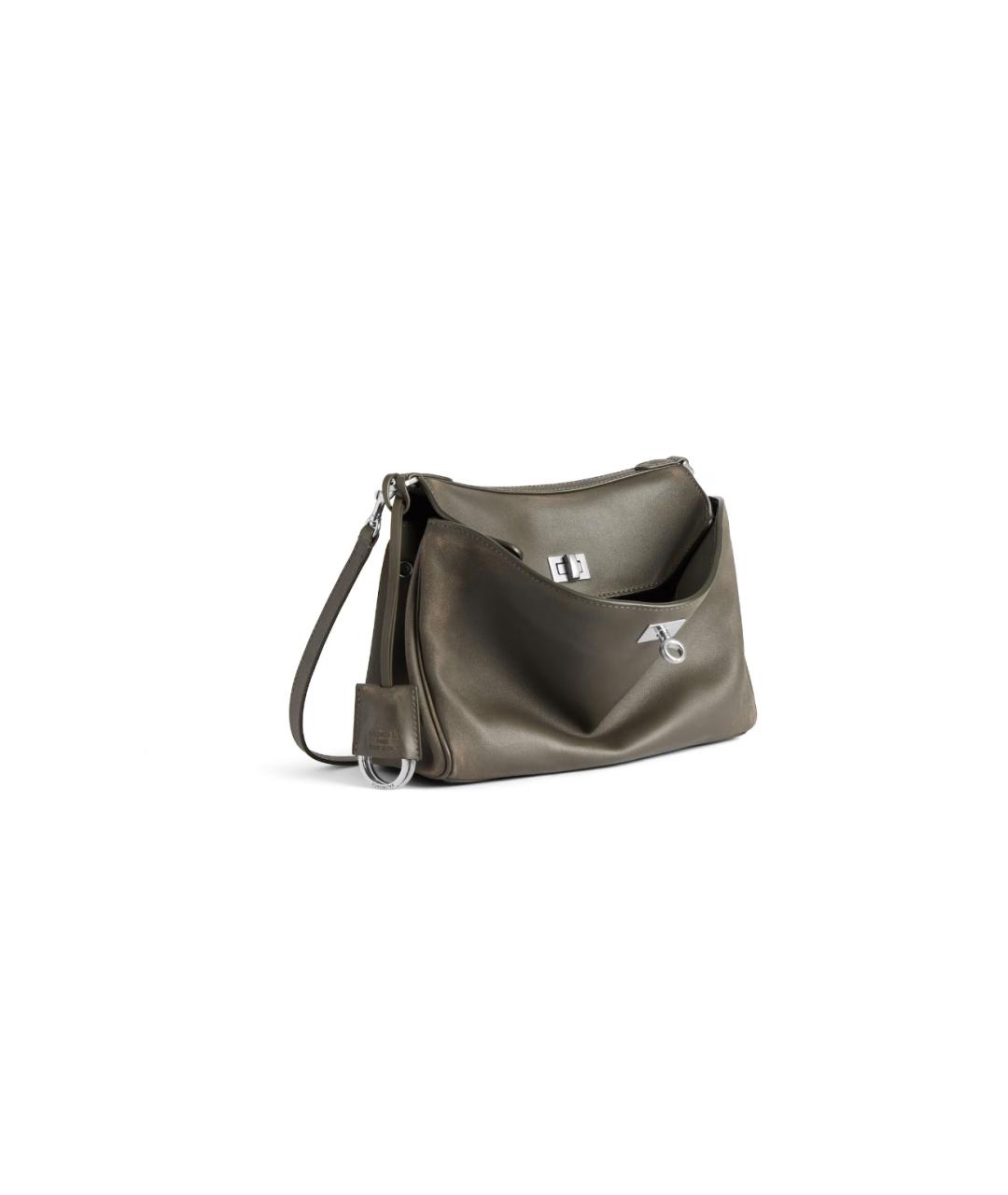 BALENCIAGA Зеленая кожаная сумка на плечо, фото 2