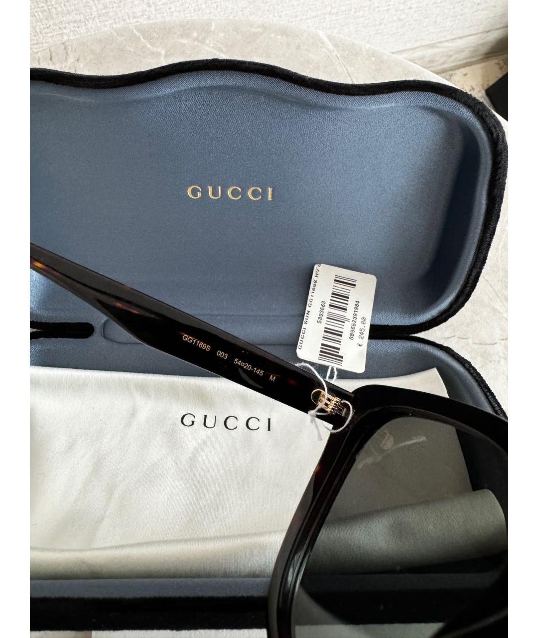 GUCCI Черные пластиковые солнцезащитные очки, фото 7