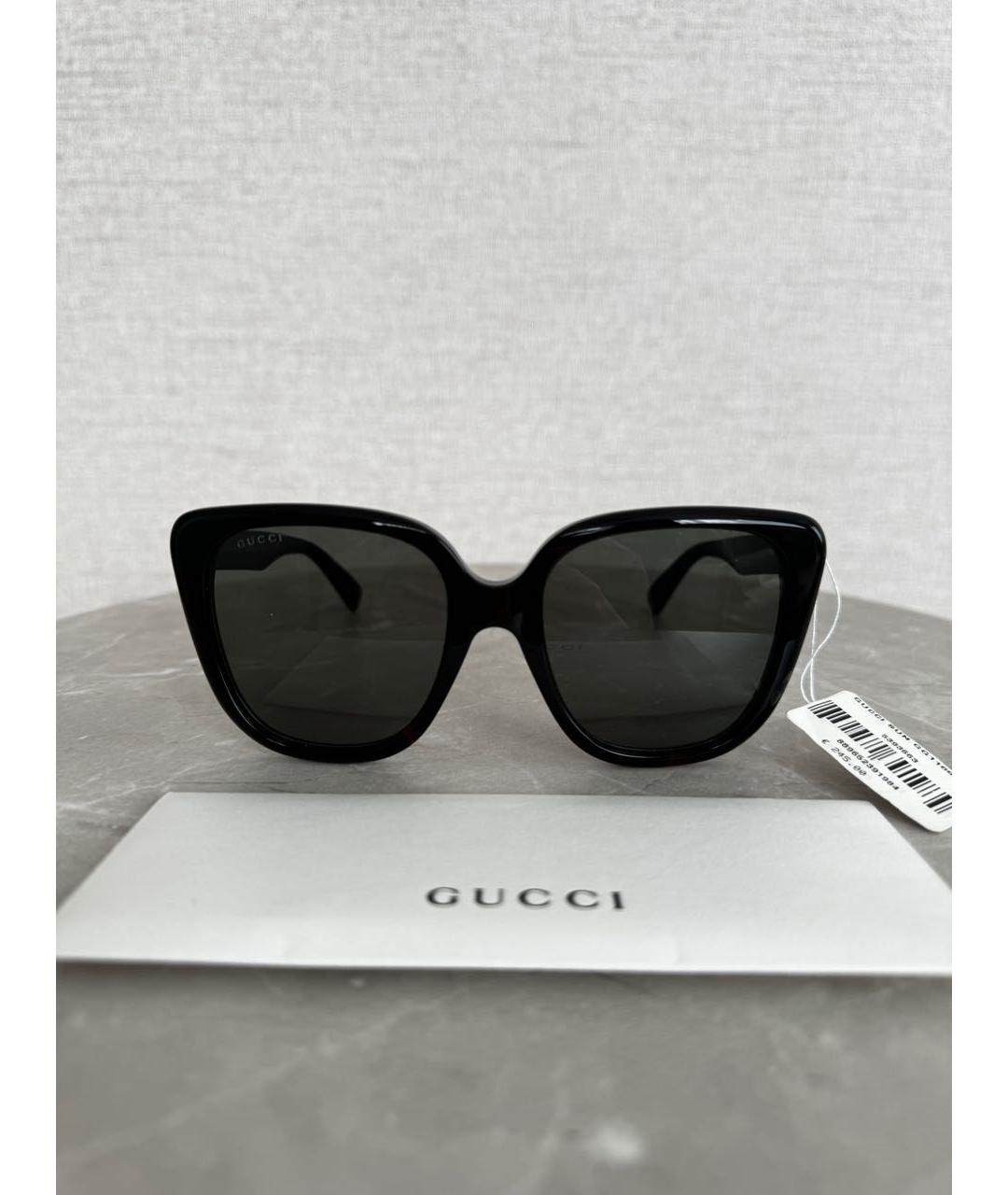 GUCCI Черные пластиковые солнцезащитные очки, фото 8