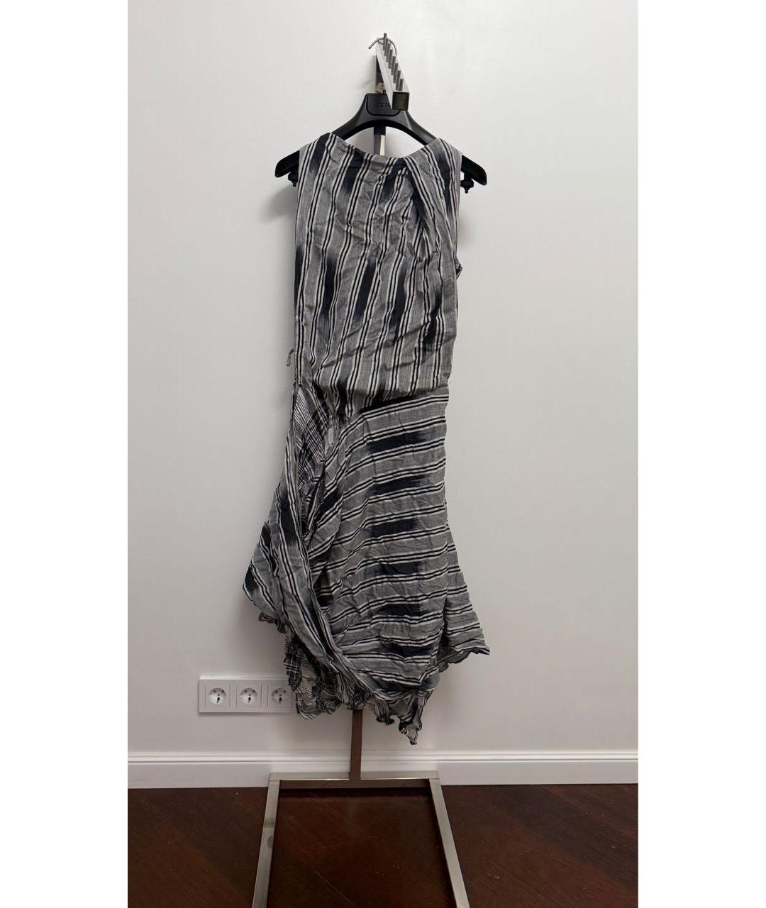 VIVIENNE WESTWOOD Антрацитовое хлопковое повседневное платье, фото 4