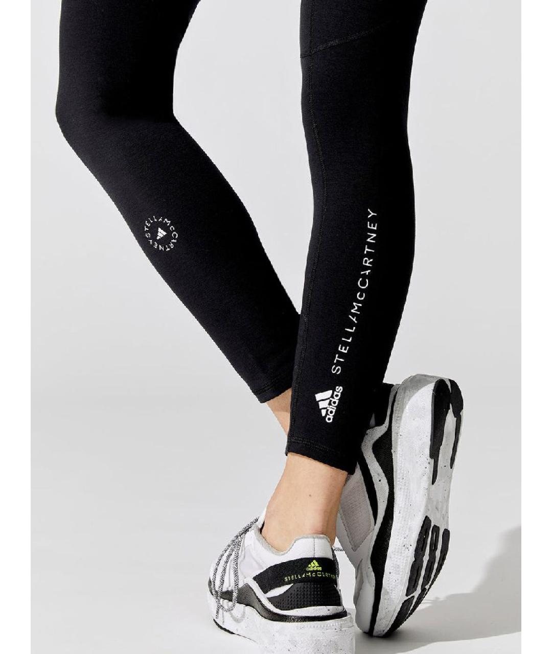ADIDAS BY STELLA MCCARTNEY Черные полиэстеровые леггинсы и велосипедки, фото 5