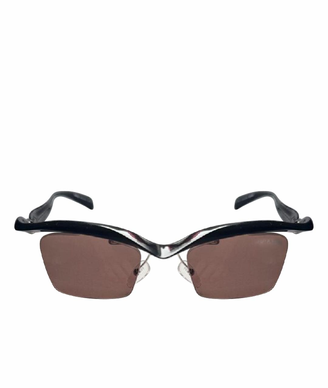 PRADA Черные пластиковые солнцезащитные очки, фото 1
