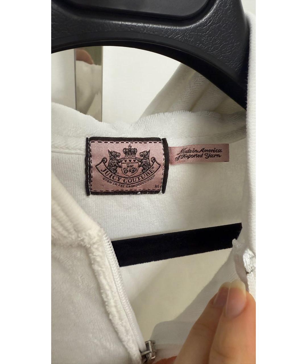 JUICY COUTURE Белый велюровый кардиган, фото 3