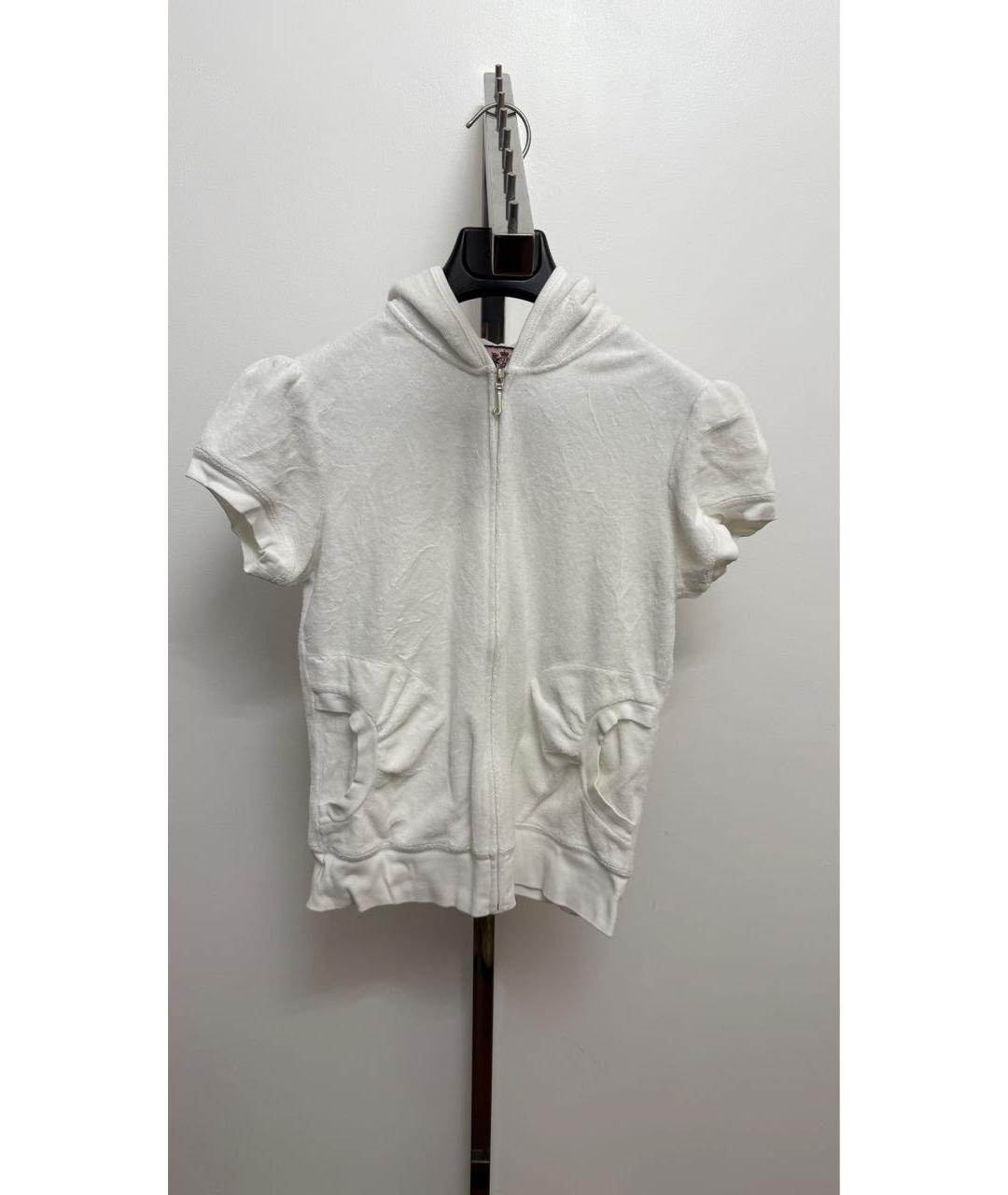 JUICY COUTURE Белый велюровый кардиган, фото 5