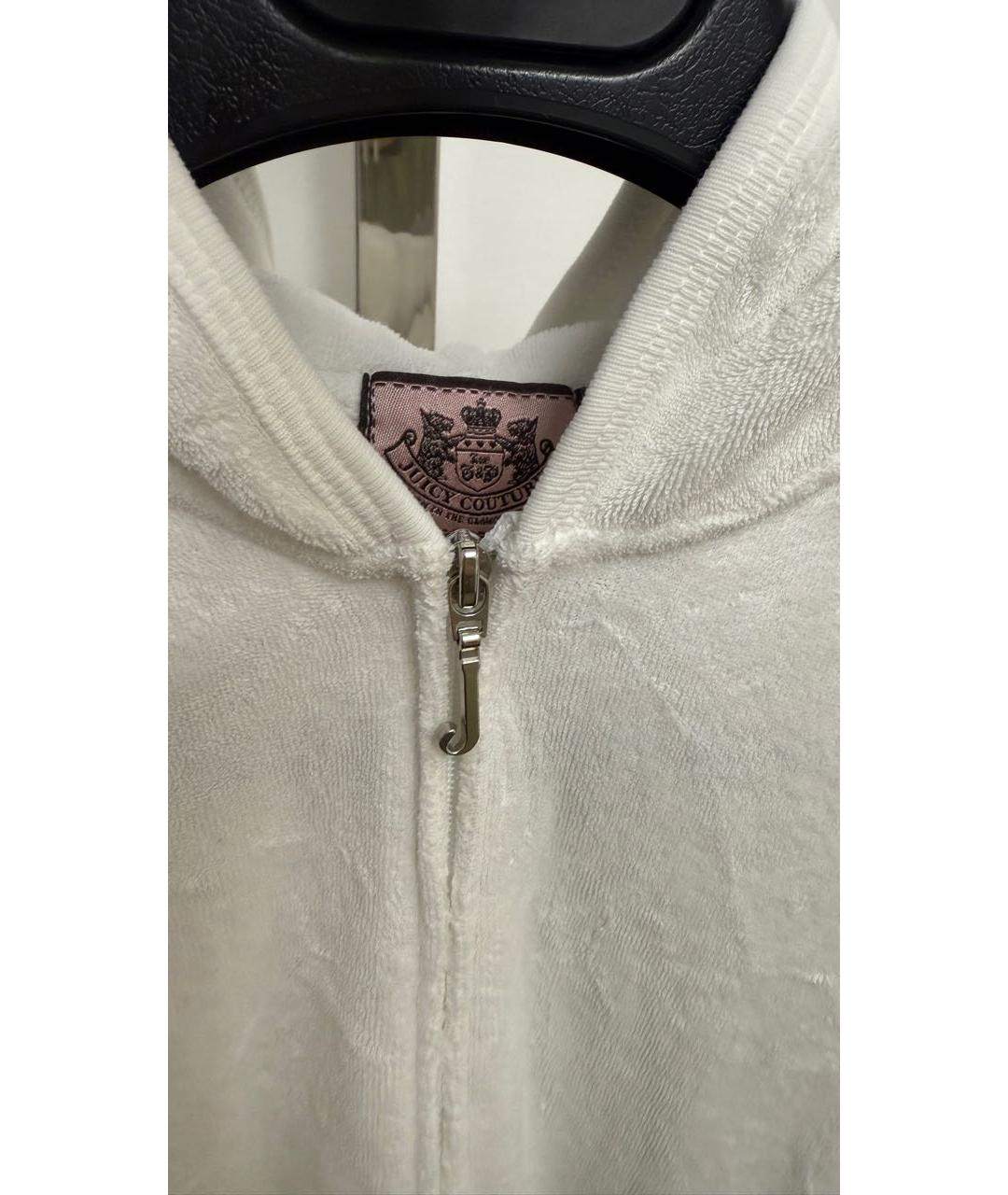 JUICY COUTURE Белый велюровый кардиган, фото 4