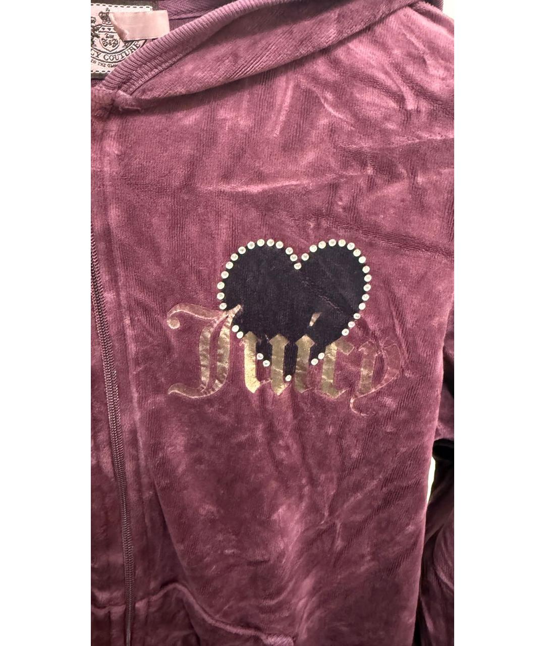 JUICY COUTURE Бордовый велюровый джемпер / свитер, фото 6