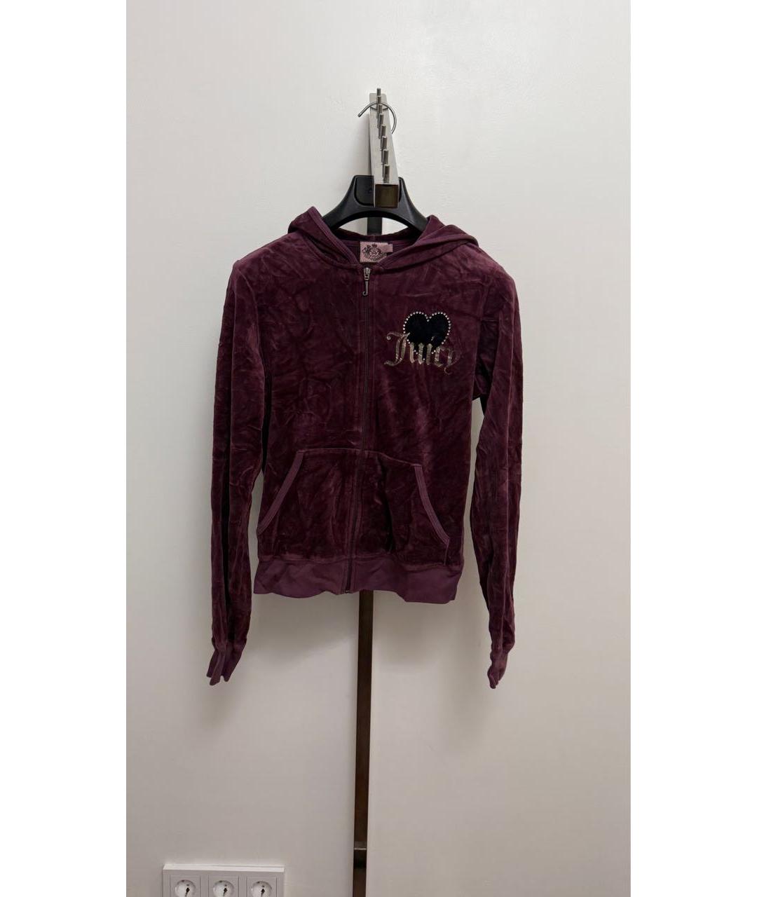JUICY COUTURE Бордовый велюровый джемпер / свитер, фото 7